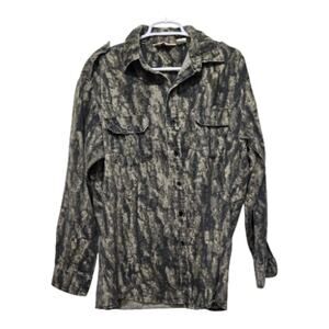Vintage Camco Brush Camo Field Shirt Large USA Hunting